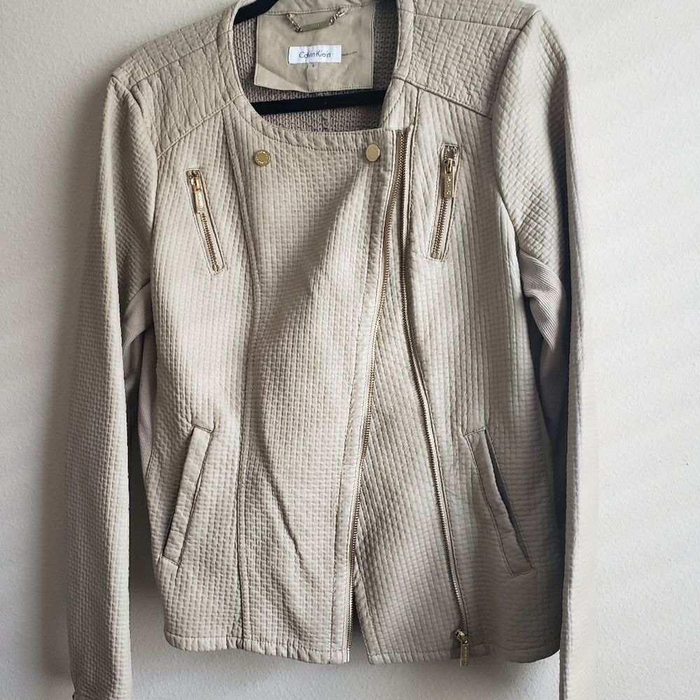 Leather Calvin Klein Jacket